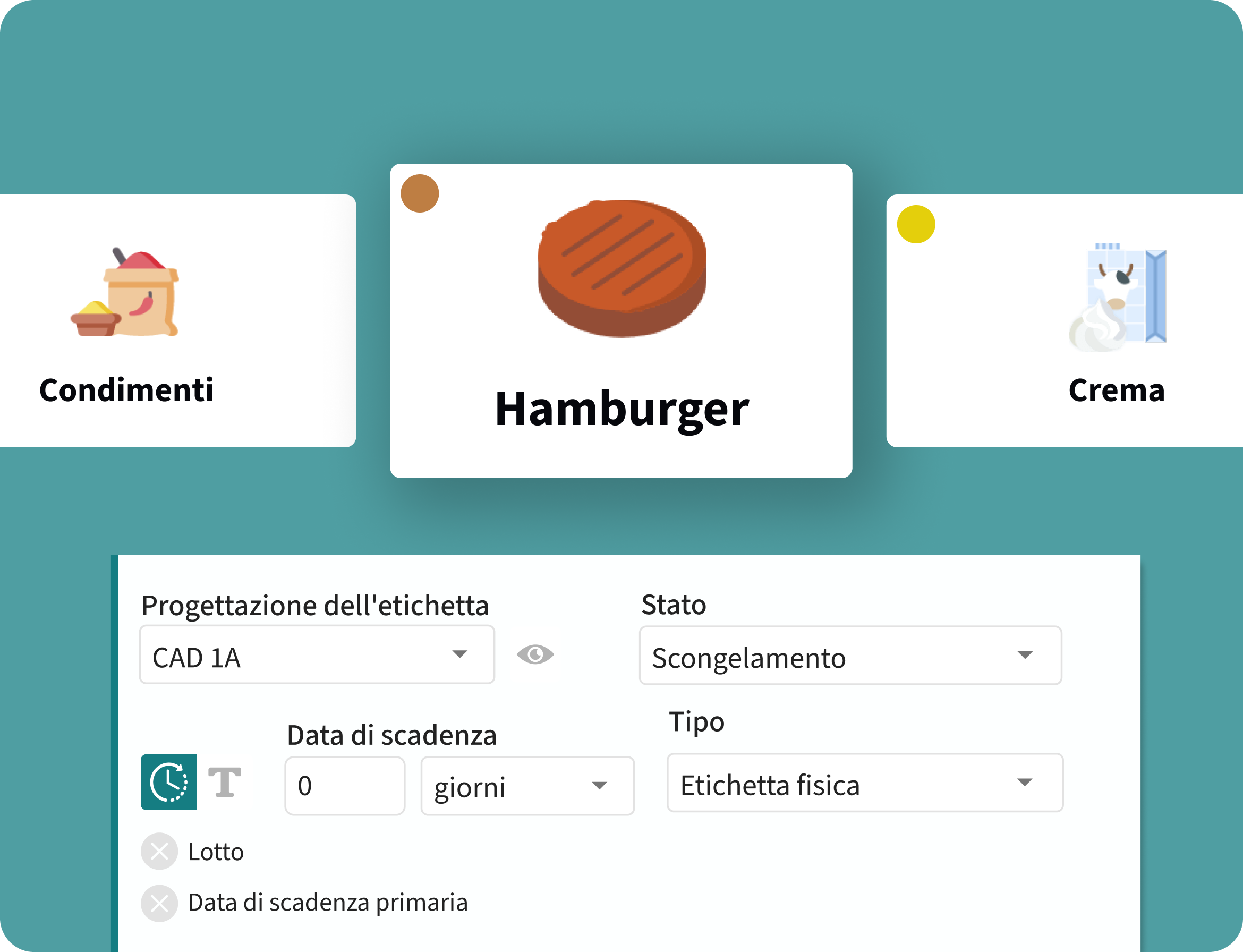 Software di etichettatura alimentare di Andy